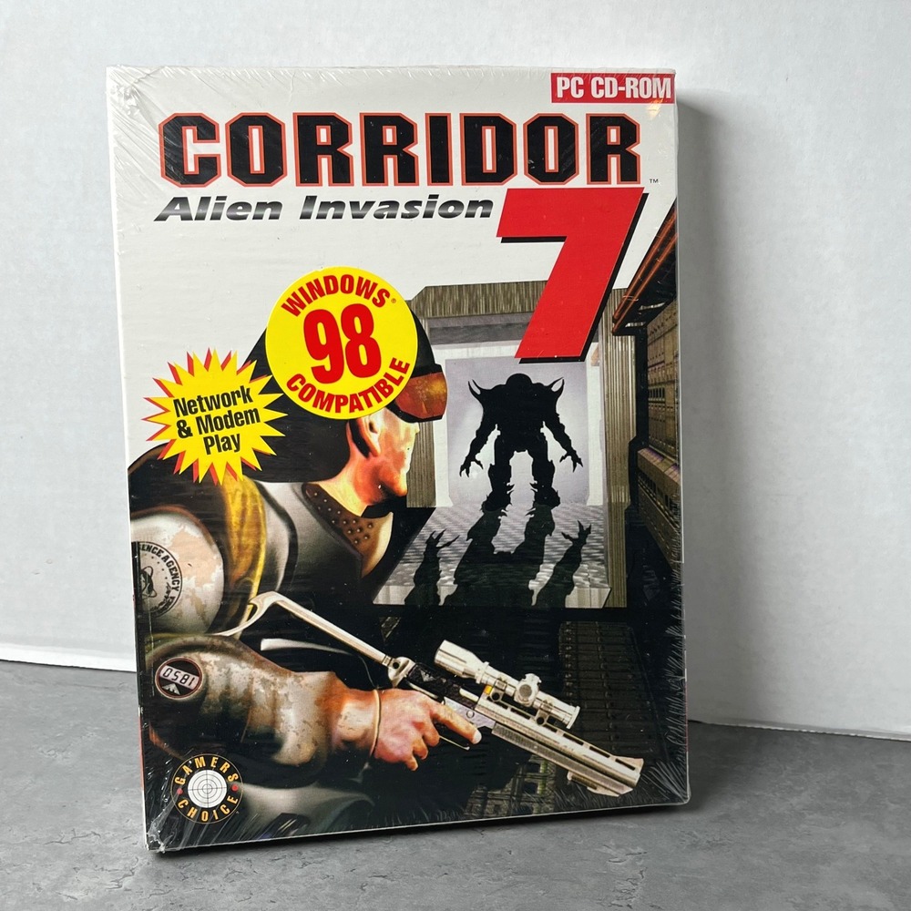Capstone Corridor 7 Alien Invasion PC CD-ROM Windows 98 Big Box New Sealed NM+